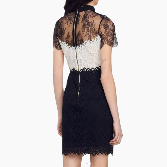 Rozen Tie Neck Lace Sheath Dress - Picture 2 of 5